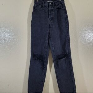 Pacsun High Rise Ripped Straight Jeans